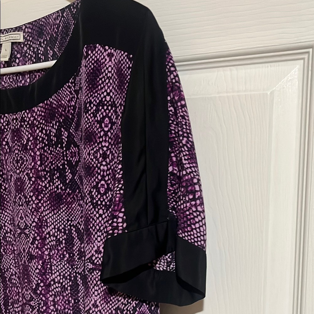 Purple Snake Print Women's Top - Picture 2 of 3